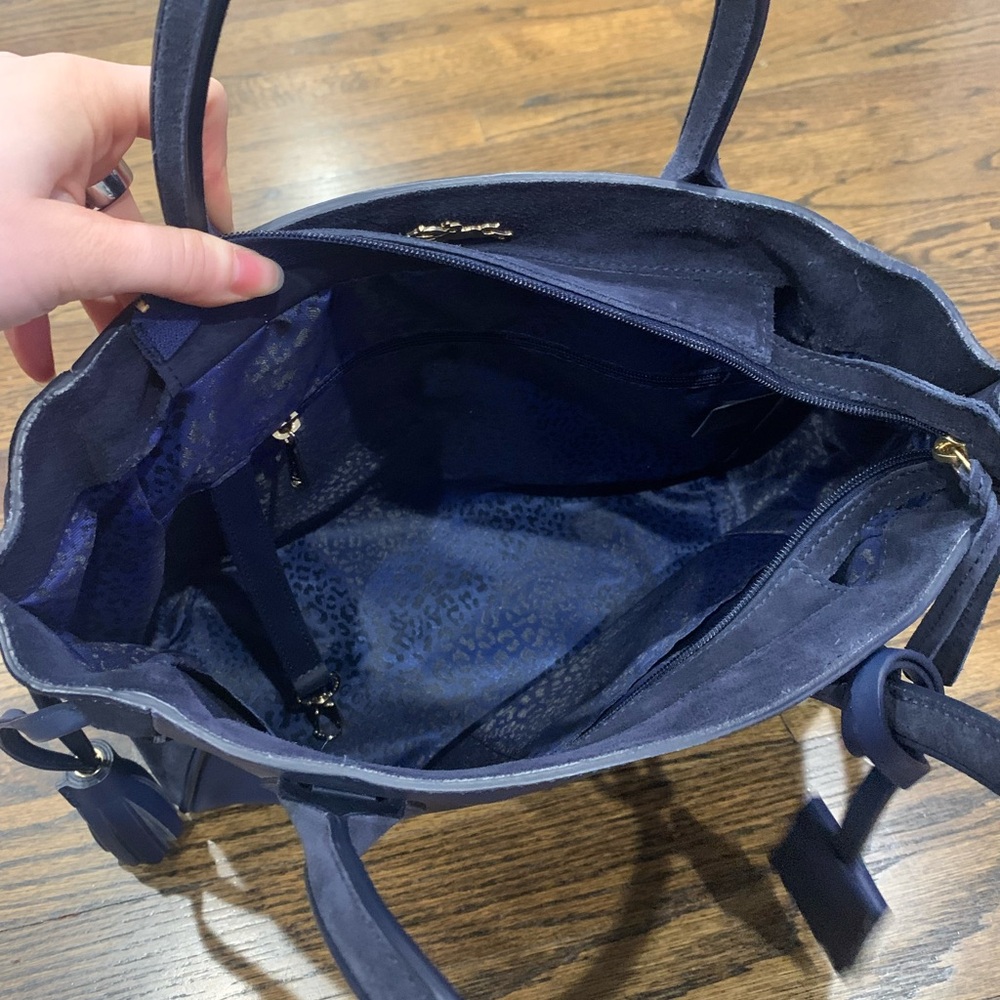 Good Condition Longchamp Penelope Fantaisie Small Tote Bag Navy Blue - Picture 8 of 16